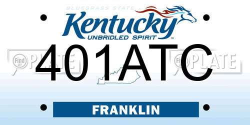 401ATC Kentucky License Plate