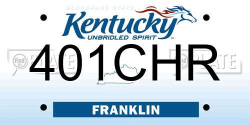 401CHR Kentucky License Plate