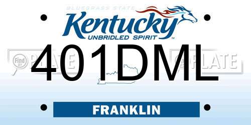401DML Kentucky License Plate