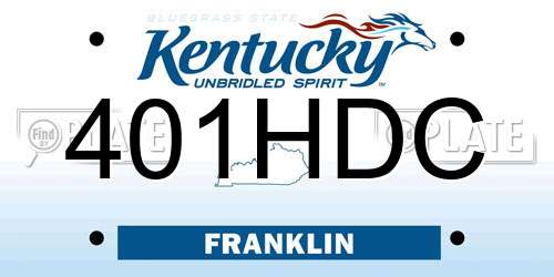 401HDC Kentucky License Plate