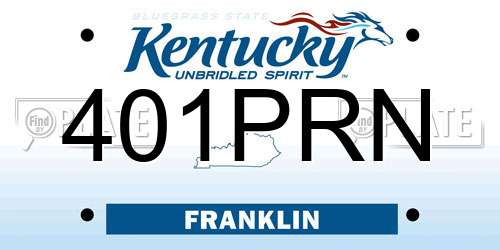 401PRN Kentucky License Plate