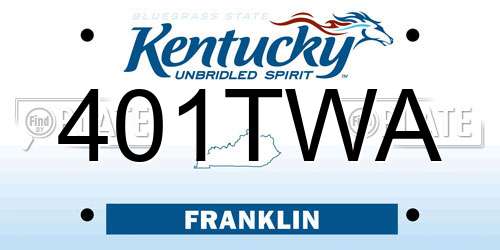 401TWA Kentucky License Plate