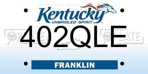 402QLE Kentucky License Plate