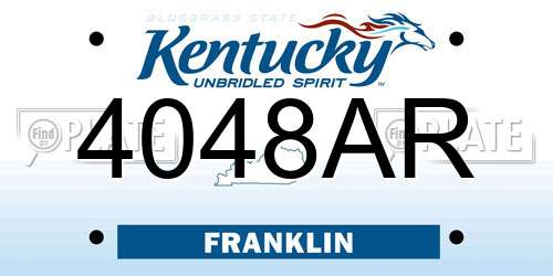 4048AR Kentucky License Plate