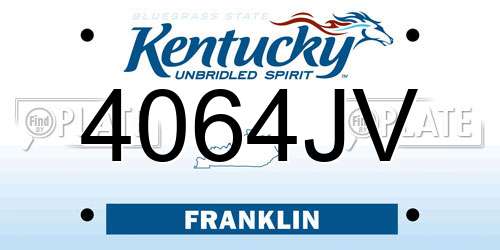 4064JV Kentucky License Plate