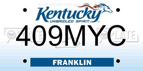 409MYC Kentucky License Plate