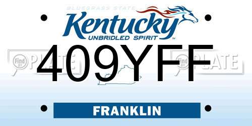 409YFF Kentucky License Plate