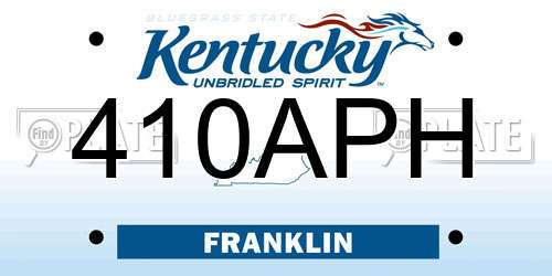 410APH Kentucky License Plate