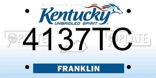 4137TC Kentucky License Plate