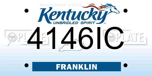 4146IC Kentucky License Plate
