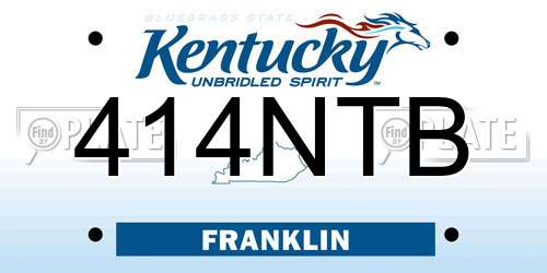 414NTB Kentucky License Plate