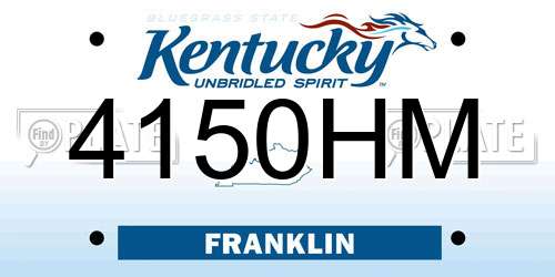 4150HM Kentucky License Plate