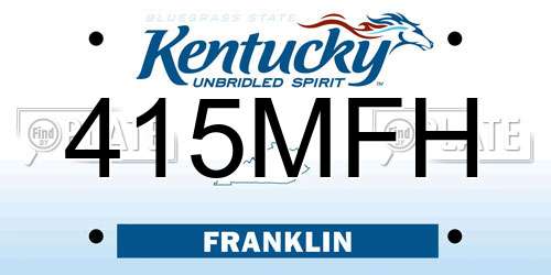415MFH Kentucky License Plate
