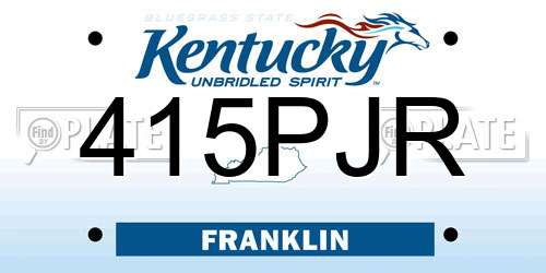 415PJR Kentucky License Plate