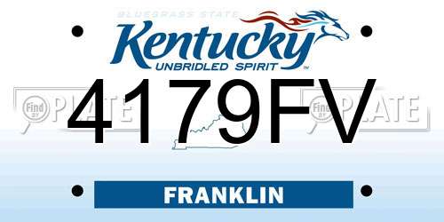 4179FV Kentucky License Plate