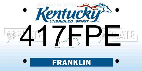 417FPE Kentucky License Plate