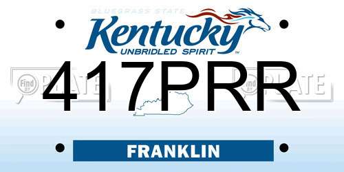 417PRR Kentucky License Plate