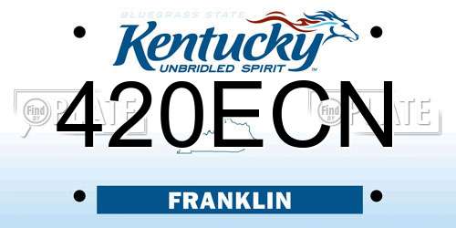 420ECN Kentucky License Plate