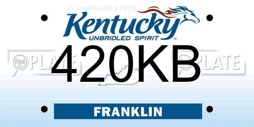 420KB Kentucky License Plate