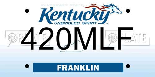 420MLF Kentucky License Plate