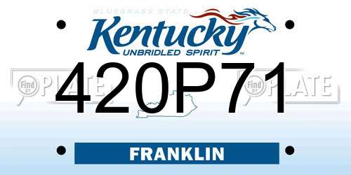 420P71 Kentucky License Plate