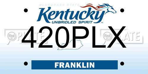 420PLX Kentucky License Plate