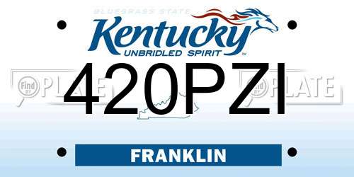 420PZI Kentucky License Plate
