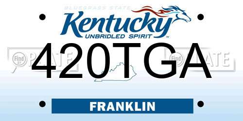 420TGA Kentucky License Plate