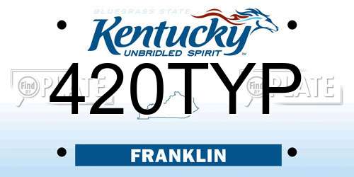 420TYP Kentucky License Plate