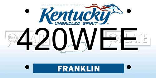 420WEE Kentucky License Plate