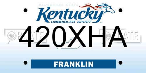 420XHA Kentucky License Plate