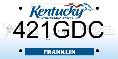 421GDC Kentucky License Plate
