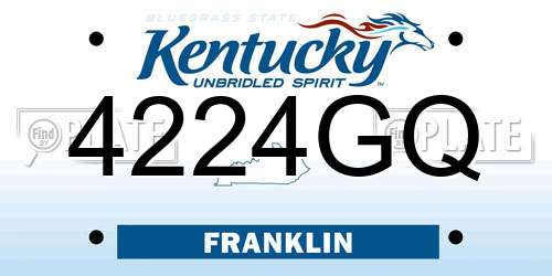 4224GQ Kentucky License Plate