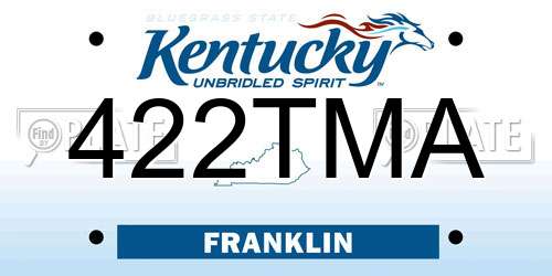 422TMA Kentucky License Plate
