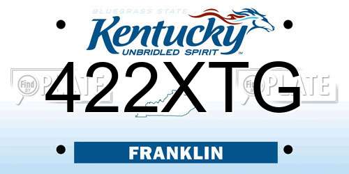 422XTG Kentucky License Plate