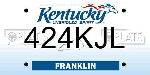 424KJL Kentucky License Plate
