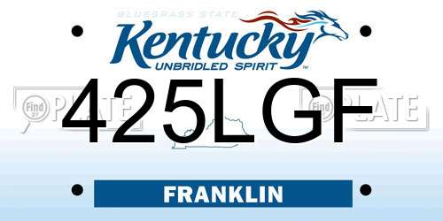 425LGF Kentucky License Plate