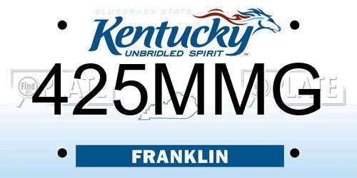 425MMG Kentucky License Plate