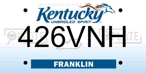 426VNH Kentucky License Plate