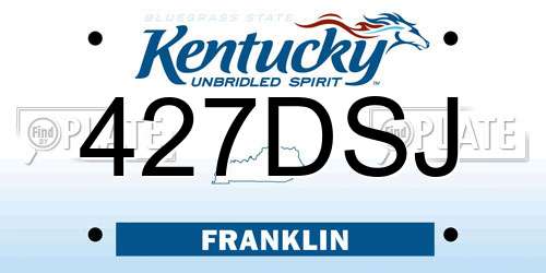 427DSJ Kentucky License Plate