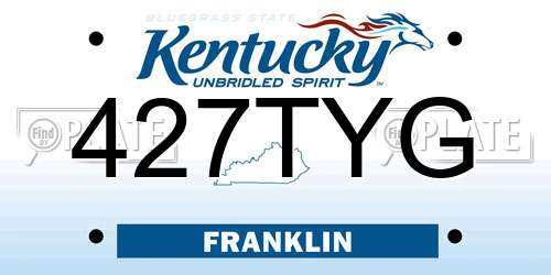 427TYG Kentucky License Plate