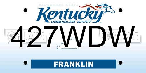 427WDW Kentucky License Plate