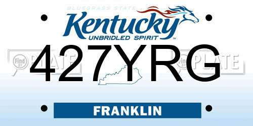 427YRG Kentucky License Plate