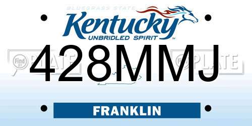 428MMJ Kentucky License Plate