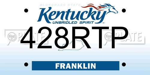 428RTP Kentucky License Plate