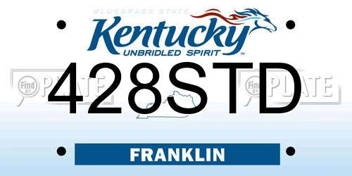 428STD Kentucky License Plate