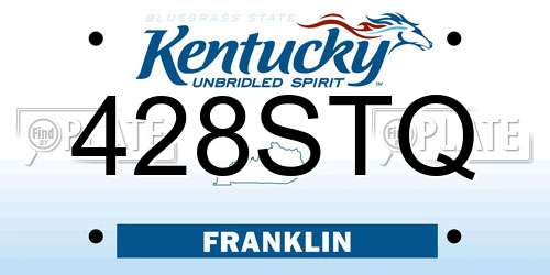 428STQ Kentucky License Plate