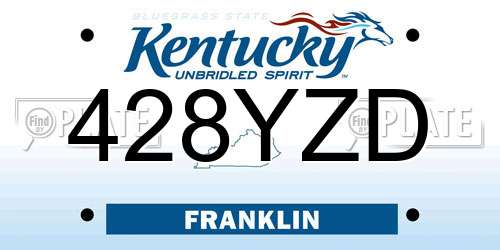 428YZD Kentucky License Plate