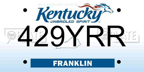 429YRR Kentucky License Plate