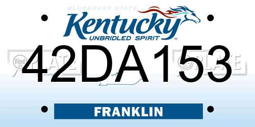 42DA153 Kentucky License Plate